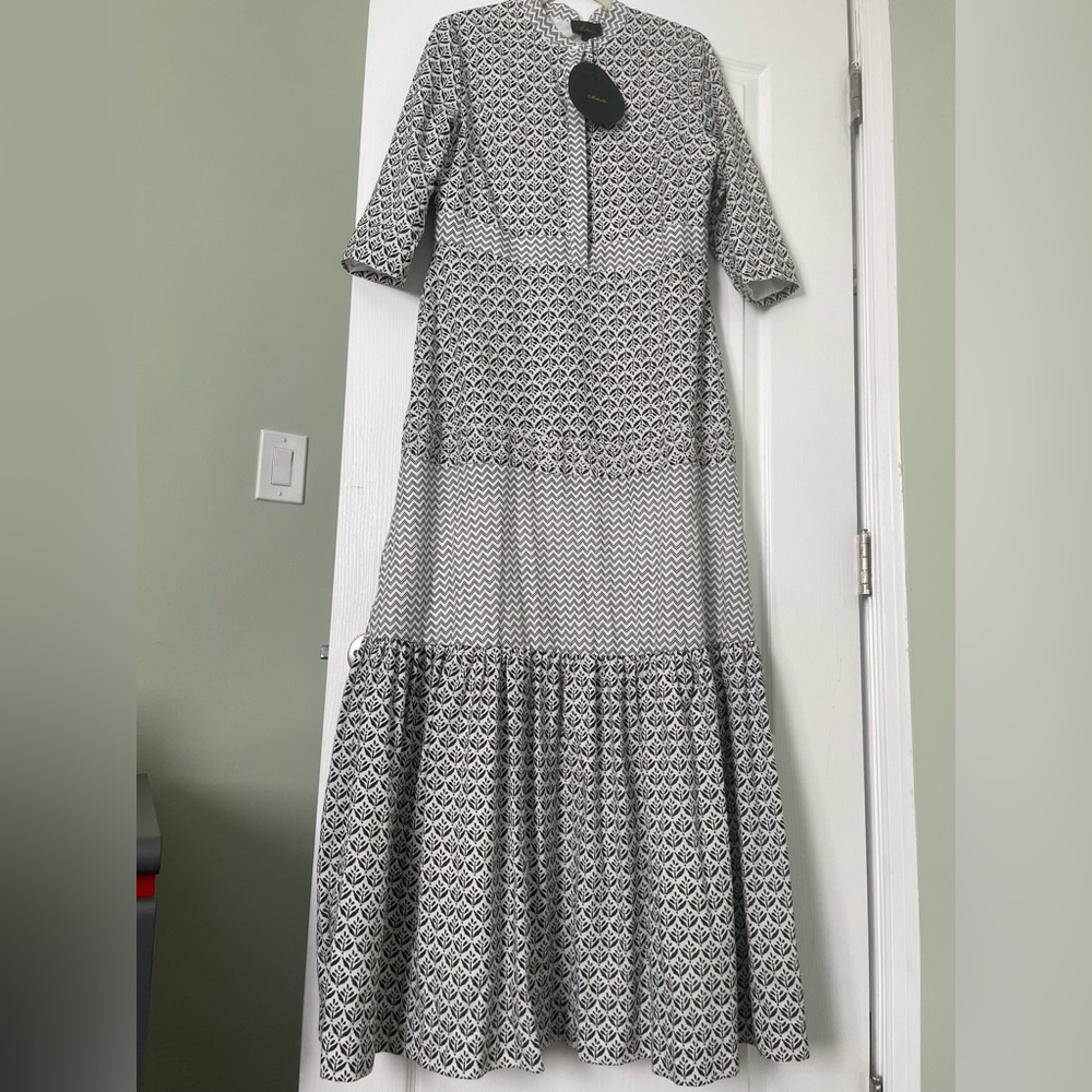 Metallic Black and white dress